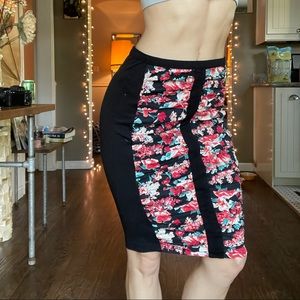Anthropologie floral knee skirt